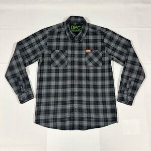 Dixxon Flannel Co DFC Youth Size XL Cleetus Black & Gray Button-Up Shirt L/S